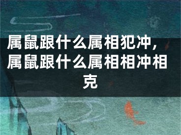 属鼠跟什么属相犯冲,属鼠跟什么属相相冲相克