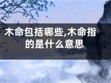 木命包括哪些,木命指的是什么意思