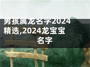 男孩属龙名字2024精选,2024龙宝宝名字