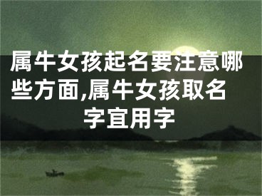 属牛女孩起名要注意哪些方面,属牛女孩取名字宜用字