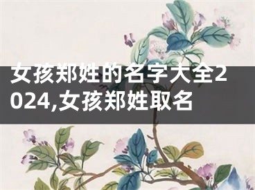 女孩郑姓的名字大全2024,女孩郑姓取名
