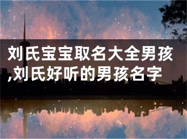 刘氏宝宝取名大全男孩,刘氏好听的男孩名字