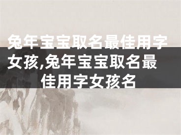兔年宝宝取名最佳用字女孩,兔年宝宝取名最佳用字女孩名