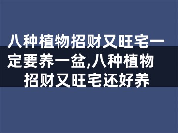 八种植物招财又旺宅一定要养一盆,八种植物招财又旺宅还好养