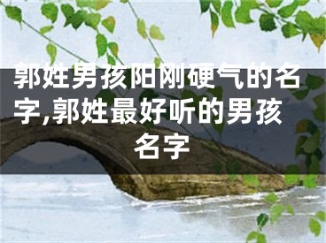 郭姓男孩阳刚硬气的名字,郭姓最好听的男孩名字