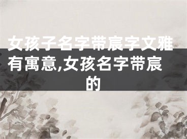 女孩子名字带宸字文雅有寓意,女孩名字带宸的