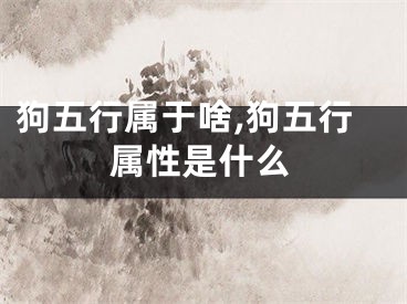 狗五行属于啥,狗五行属性是什么