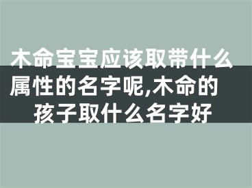 木命宝宝应该取带什么属性的名字呢,木命的孩子取什么名字好