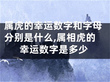 属虎的幸运数字和字母分别是什么,属相虎的幸运数字是多少