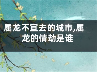 属龙不宜去的城市,属龙的情劫是谁
