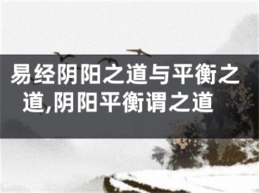易经阴阳之道与平衡之道,阴阳平衡谓之道