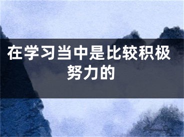 在学习当中是比较积极努力的