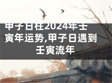 甲子日柱2024年壬寅年运势,甲子日遇到壬寅流年