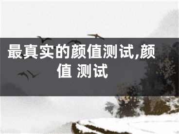 最真实的颜值测试,颜值 测试