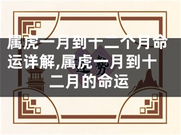 属虎一月到十二个月命运详解,属虎一月到十二月的命运