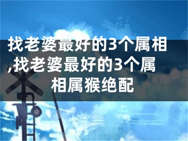 找老婆最好的3个属相,找老婆最好的3个属相属猴绝配