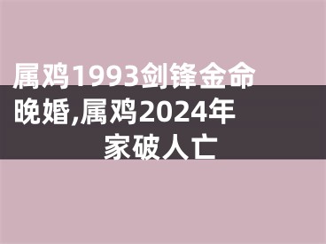 属鸡1993剑锋金命晚婚,属鸡2024年家破人亡