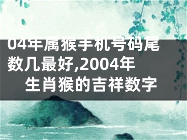 04年属猴手机号码尾数几最好,2004年生肖猴的吉祥数字