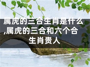 属虎的三合生肖是什么,属虎的三合和六个合生肖贵人