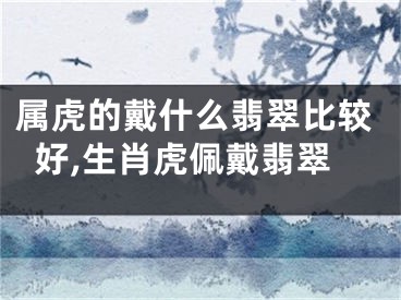 属虎的戴什么翡翠比较好,生肖虎佩戴翡翠