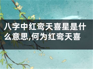 八字中红鸾天喜星是什么意思,何为红鸾天喜