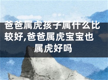 爸爸属虎孩子属什么比较好,爸爸属虎宝宝也属虎好吗