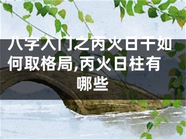 八字入门之丙火日干如何取格局,丙火日柱有哪些