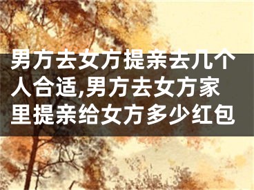 男方去女方提亲去几个人合适,男方去女方家里提亲给女方多少红包
