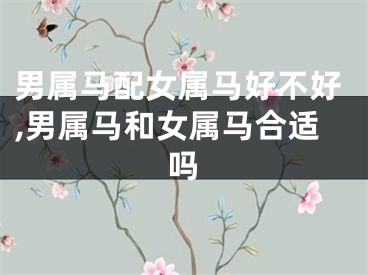 男属马配女属马好不好,男属马和女属马合适吗