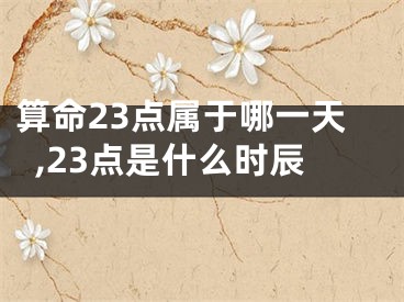 算命23点属于哪一天,23点是什么时辰