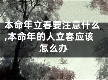 本命年立春要注意什么,本命年的人立春应该怎么办