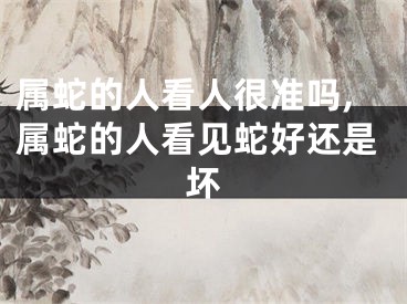 属蛇的人看人很准吗,属蛇的人看见蛇好还是坏