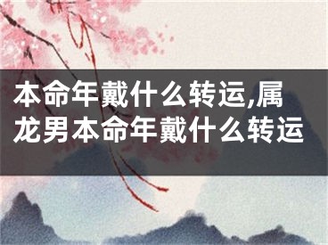 本命年戴什么转运,属龙男本命年戴什么转运