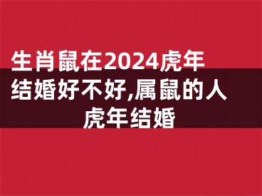 生肖鼠在2024虎年结婚好不好,属鼠的人虎年结婚