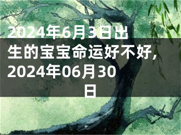 2024年6月3日出生的宝宝命运好不好,2024年06月30日