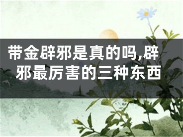 带金辟邪是真的吗,辟邪最厉害的三种东西