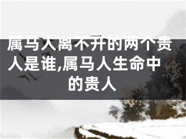 属马人离不开的两个贵人是谁,属马人生命中的贵人