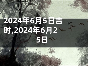2024年6月5日吉时,2024年6月25日