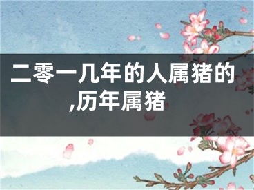 二零一几年的人属猪的,历年属猪