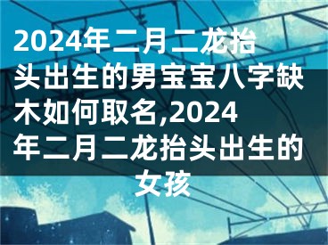 2024年二月二龙抬头出生的男宝宝八字缺木如何取名,2024年二月二龙抬头出生的女孩