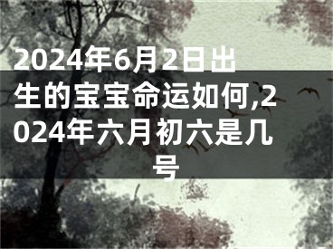 2024年6月2日出生的宝宝命运如何,2024年六月初六是几号