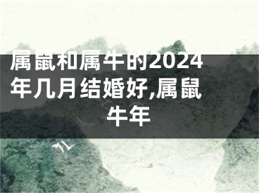 属鼠和属牛的2024年几月结婚好,属鼠 牛年