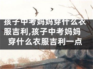 孩子中考妈妈穿什么衣服吉利,孩子中考妈妈穿什么衣服吉利一点