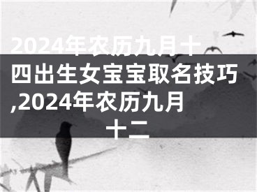 2024年农历九月十四出生女宝宝取名技巧,2024年农历九月十二