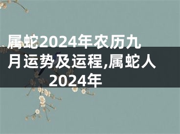 属蛇2024年农历九月运势及运程,属蛇人2024年