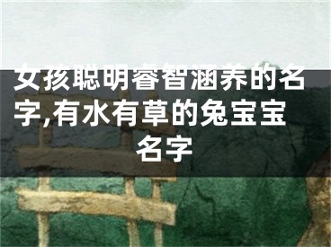 女孩聪明睿智涵养的名字,有水有草的兔宝宝名字
