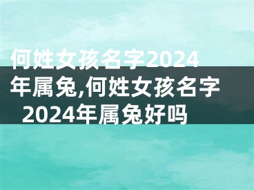 何姓女孩名字2024年属兔,何姓女孩名字2024年属兔好吗