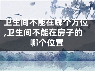 卫生间不能在哪个方位,卫生间不能在房子的哪个位置