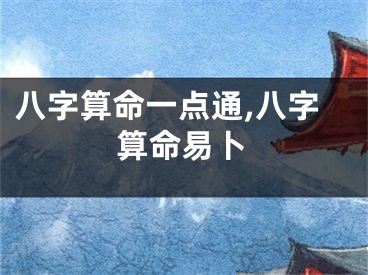 八字算命一点通,八字算命易卜
