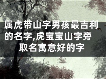属虎带山字男孩最吉利的名字,虎宝宝山字旁取名寓意好的字